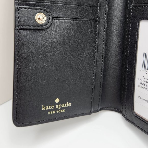 Kate Spade Slim Billfold Wallet - Saffiano Leather - Black - NWT - Picture 5 of 6